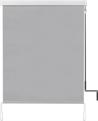 Produktbild von Happyment Rollladen mit Kurbel – Grau – 100x240cm – Verdunkelnd, Isolierend & Wasserabweisend – Luxaflex – Ohne Bohren oder mit Bohren – Balkon-Rollo