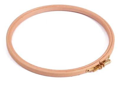 Stickrahmen aus Holz, rund, 17,8 cm, mit Metall-Schraubverschluss