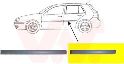 Produktbild von VAN WEZEL Zierleiste für die Tür Hinten Links Leiste für VW Golf IV Schrägheck (1J1) 5888405