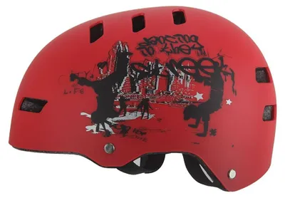 Produktbild von Helm Fahrradhelm Kinderhelm Kinderfahrradhelm Skaterhelm Aero Rot Matt Größe L
