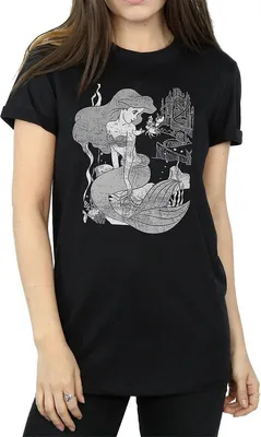 Produktbild von The Little Mermaid - T-Shirt für Damen BI959 (XXL) (Schwarz)