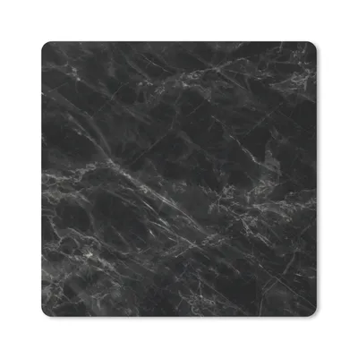 Produktbild von MuchoWow® Mauspad Mousepad Marmor - Chic - Schwarz - Grau 20x20 cm - Mousepads - Maus Mat - Pad - Mausunterlage - Desk Mat - Bureauartikeln