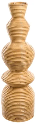 Zdjęcie produktu dla BELIANI Wazon naturalny rattan 70 cm dekoracja wewnętrzna i zewnętrzna w stylu rustyknalnym i boho