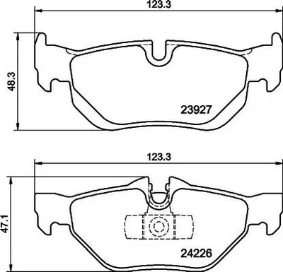 Produktbild von HELLA Bremsbeläge Satz Hinten Bremsklötze für BMW 3 Touring (E91) 8DB 355 011-301