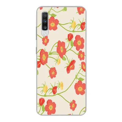 Produktbild von MuchoWow® Handyhülle Schutzhülle Hülle für Samsung Galaxy A70 Blume - Feldblumen - Muster Silikon Softcase Handy Hülle - Schutzhaube