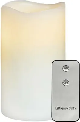 Immagine prodotto di Candela bianca ACA Lighting, 1 LED, funzionamento a batteria 2xAA + telecomando, bianco caldo, IP20, l.7,5x15cm F0711516