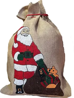 Produktbild von Riffelmacher Nikolaus Jutesack 25 x 35 cm Weihnachtsmann 19520 | Natur