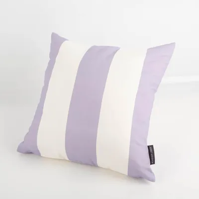 Produktbild von Kissenhülle Baumwolle Streifen Flieder ecru Größe 50x50cm (HxB) 50x50cm (HxB) Größe