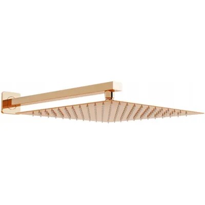 Obrázek produktu pro Mexen Slim dešťová specha 25 x 25 cm se sprchovým ramenem, Zlatorůžová - 79125112-60