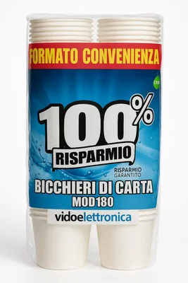 Papierbecher 180 ml, 172 Stück, kompostierbar, weiß