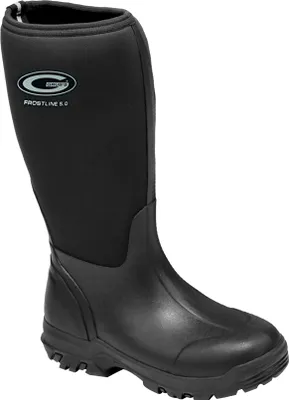 A single black boot shown from a three-quarter angle against a white background.