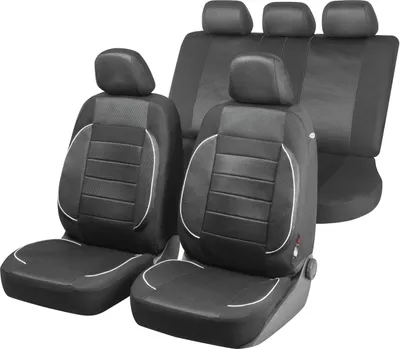 Produktbild von WALSER Auto Sitzbezug Rover mit Reißverschluss, ZIPP-IT Premium Schonbezüge Auto, Komplettset, 2 Vordersitzbezüge, 1 Rücksitzbezug schwarz 13402