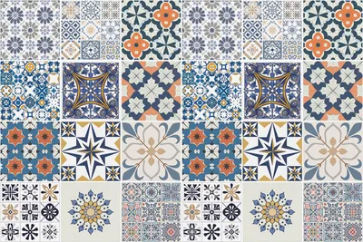 Produktbild von Fliesenaufkleber 15x15 cm – 24 Stück – Selbstklebend – Wasserfest – Pflegeleicht – Hitzebeständig – Für Küche & Bad – Mosaik mit verschiedenen Motiven