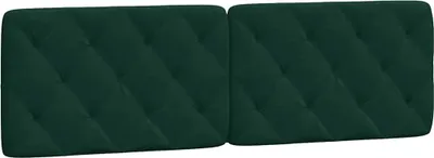 Image de vidaXL Coussin de tête de lit vert foncé 160 cm velours