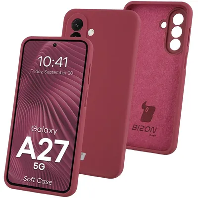 Produktbild von Silikon Handyhülle für Galaxy A27 5G, Bizon Soft Case, Pflaumenfarbe