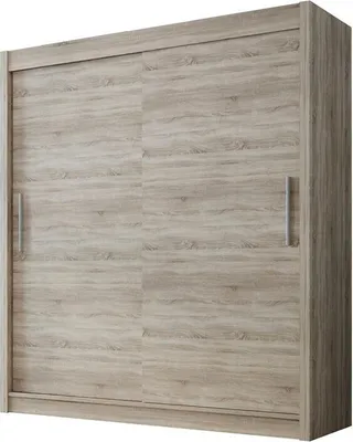 Produktbild von Easy4You D1 150 cm Trüffel Schiebetüren Kleiderschrank 150x200x58 cm Schlafzimmermöbel, Aufbewahrung - Mehrzweckschrank - Farbe: Trüffel
