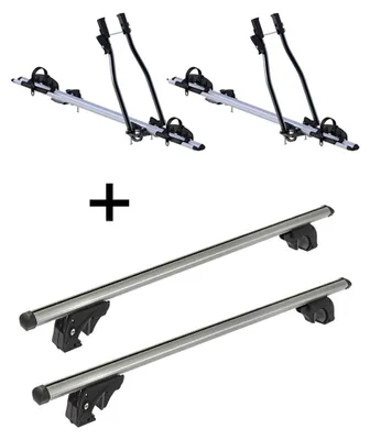 Immagine prodotto di 2x portabici SAGITTAR + portapacchi VDP LION1 compatibile con Mitsubishi Spacestar (5 porte) 98-05