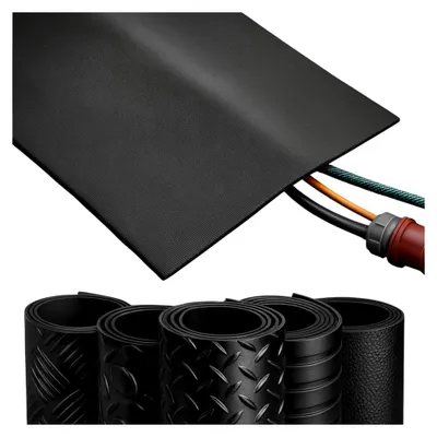 Produktbild von Kabelschutzmatte 3 mm für den Außenbereich, Gummi Kabelmatte (50 cm, 5 Meter)