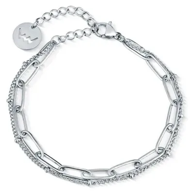 Immagine prodotto di Bracciale doppio in acciaio Vovia Silver
