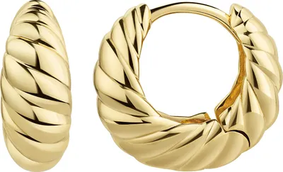 Produktbild von Zeeme Silber Klappcreolen 925/- Sterling Silber 1,5cm gelb ohne 341210031V