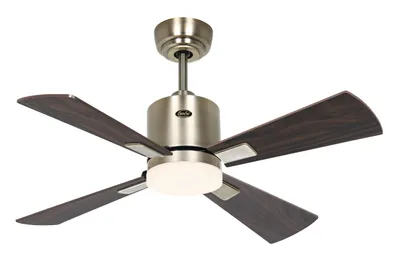 Produktbild von Deckenventilator ECO NEO III 92 Messing antik - Nussbaum/Kirsche WiFi mit Leuchte