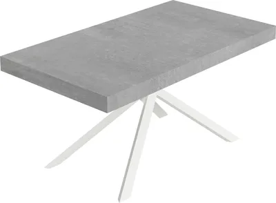 Produktbild von Niket Ausziehtisch 160/420x90 cm, Beine Beton weiß
