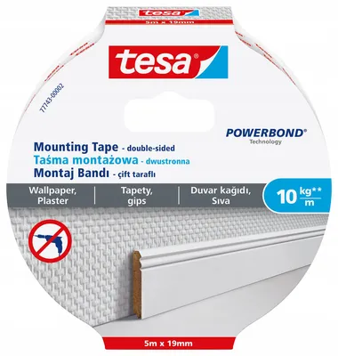 Obrázok produktu pre TESA POWERBOND páska 5m x 19mm na tapety a omietky