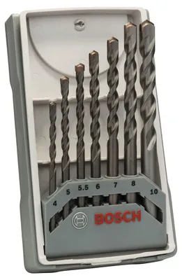 Immagine prodotto di Set di 7 punte per calcestruzzo Bosch CYL-3: 4-10 mm
