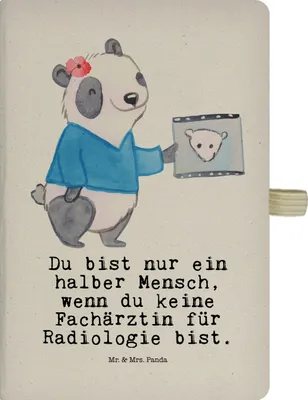 Produktbild von Mr. & Mrs. Panda Notizbuch A5 Fachärztin für Radiologie Herz - Transparent - Geschenk, Journal, Kladde, Tagebuch, Kariert