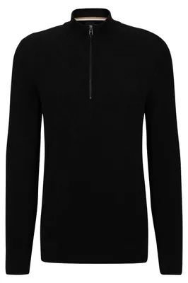 Produktbild von Boss - "Ebrando-P" Pullover für Herren, mit halbem Reißverschluss, Jerseyware GT17935 (XXL) (Schwarz)