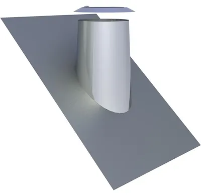 Produktbild von Jeremias DW-FU Dachdurchführung 250mm 36-45 Grad mit Bleirand Wetterkragen Edelstahl Abgassystem