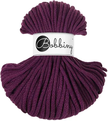 Produktbild von Bobbiny Premium 5 mm 50 m Aubergine Schnur
