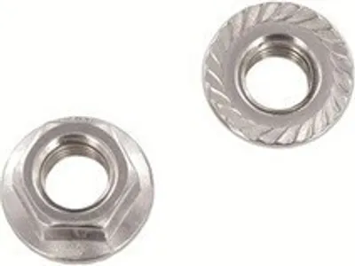 Produktbild von Flanschmutter DIN 6923 M12 Edelstahl A2 - mit Verzahnung - Packung à 100 Stück