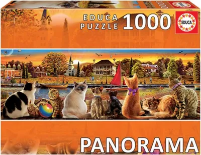 Produktbild von Educa 18001 Puzzle 1000 Katzen Am Kai