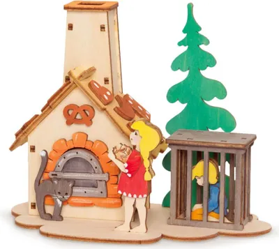 Produktbild von Bastelsatz Räucherofen Hänsel und Gretel 18x10x14cm NEU