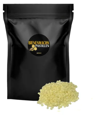 Bienenwachspastillen, weiß, 1000 g, für Kerzen & Kosmetik