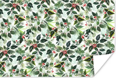 Produktbild von MuchoWow® Poster Aquarell - Grün - Weihnachten 30x20 cm - Plakate - Print