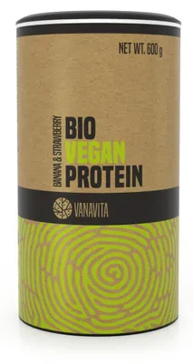 Produktbild von GymBeam - Veganes Protein - VanaVita, 600 g, Banane Erdbeere