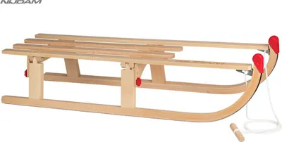 Zdjęcie produktu dla Sanki drewniane składane NIJDAM 90kg 110cm
