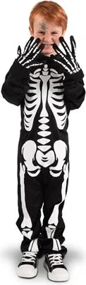 Produktbild von Skelett Halloween Kostüm 116-128 cm