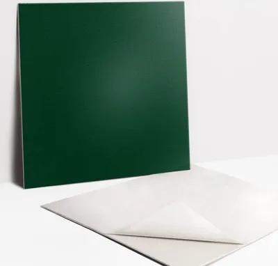 Produktbild von Farbe Grün – Selbstklebende Wandfliesen – PVC Wandpaneele – Vinyl Wandverkleidung – Dekopaneele selbstklebend – Wanddeko selbstklebend – 9 Stück 30x30 cm