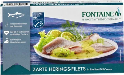 Obrázok produktu pre Krehké filety zo sleďa - horčica a kôprový krém 200g