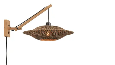 Produktbild von GOOD&MOJO Wandlampe Bali Schwarz S Natur