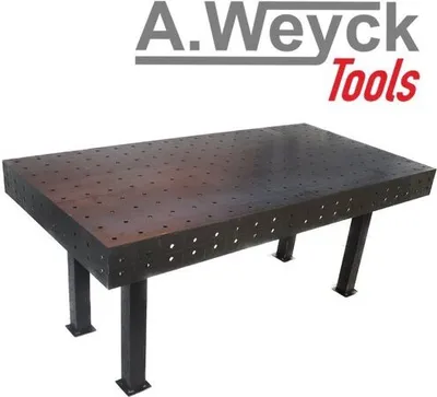 Produktbild von Schweißtisch Lochtisch Werkbank 1000x1000 + 2000x1000 16 / 28 Schweisstisch S355(1000x1000 16er #457)