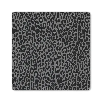 Produktbild von MuchoWow® Mauspad Mousepad Leopard - Muster - Grau 20x20 cm - Mousepads - Maus Mat - Pad - Mausunterlage - Desk Mat - Bureauartikeln