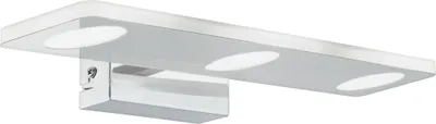 Produktbild von EGLO LED Wandlampe Cabus, Wandleuchte, Spiegelleuchte, Badezimmer Lampe in Chrom, Feuchtraumleuchte warmweiß, IP44, L 45 cm