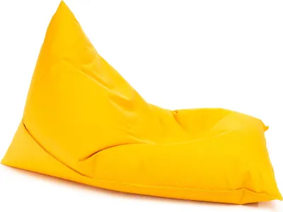 Produktbild von Ecopuf, Lazy Dreieckiger Sitzsack, Sessel Outdoor Pouf, Bean Bag, Gelb Nc4, Klein