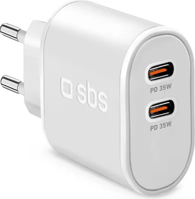 Produktbild von SBS Reiselader 35W 2x USB-C PD weiß