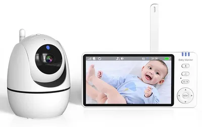 Obrázek produktu pro ABM501 5" chůvička s 720p kamerou, PTZ, obousměrným zvukem, nočním viděním, teplotním senzorem, dosahem 300 m, ukolébavkami, zástrčkou pro EU