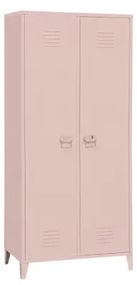 Produktbild von Industrial Metall Kleiderschrank Spind 2 Türen 80 x 45 x 180cm Pink Rosa